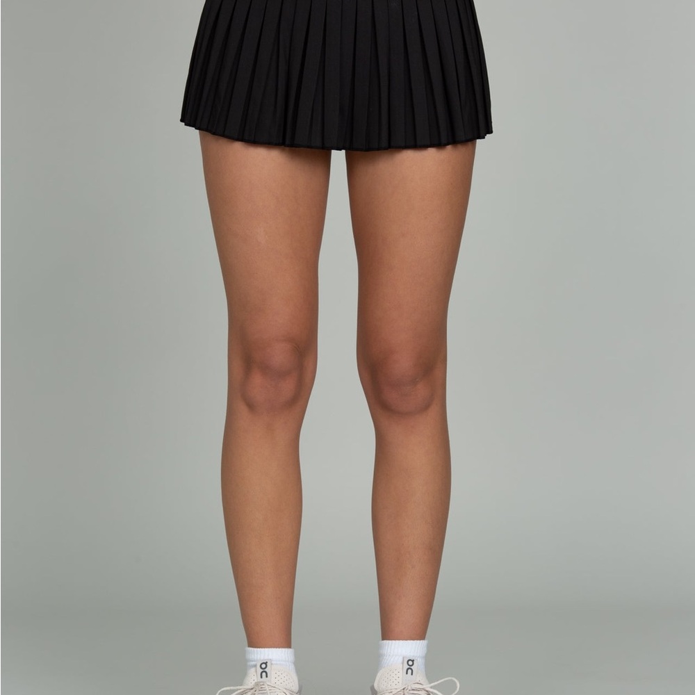 Black Pleated Mini Skirt
